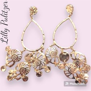 NWT Lilly Pulitzer Feeling Nautilus Chandelier, Earrings